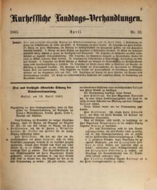 Verhandlungen des Kurhessischen Landtags : 2. Kammer. 1861/63,[2] = Nr. 29 - 78 vom 27. Okt. 1862 - 31. Okt. 1863 (1863)