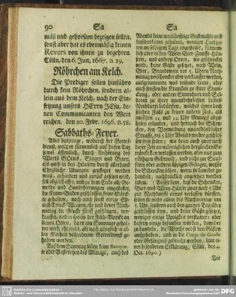 [Sabbaths-Feyer - Suppliciren]