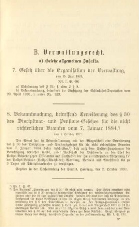 B. Verwaltungsrecht