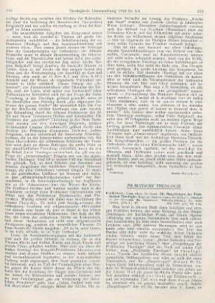 170-172 [Rezension] Fichtner, Horst, Hauptfragen der Praktischen Theologie