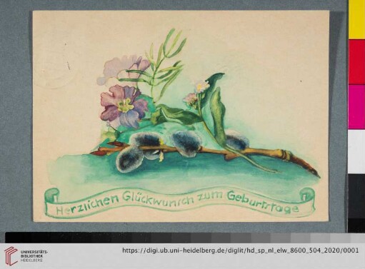 Postkarte von Elfriede Lohse-Wächtler an Sidonie Wächtler