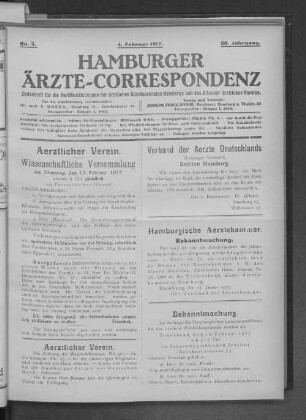 Verband der Aerzte Deutschlands.