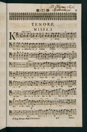 1-63, Tenore.