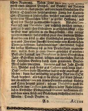 Theodosius Constantis II. Frater. Tragoedia. Theodosius Kayser Constans des Andern Bruder