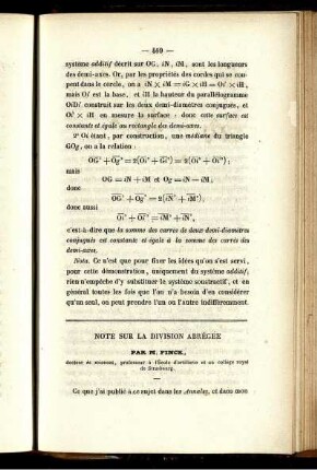 Note sur la division abrégée.