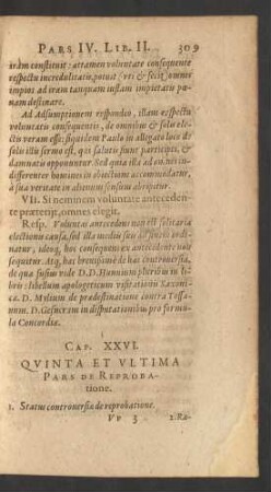 Quinta Et Ultima Pars De Reprobatione.