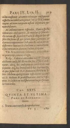 Quinta Et Ultima Pars De Reprobatione.
