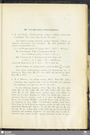 40. Vermischte Constanten