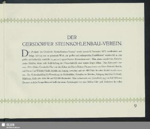 Der Gersdorfer Steinkohlenbau-Verein