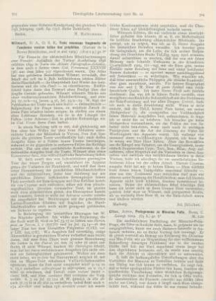 304-306 [Rezension] Elter, Anton, Prolegomena zu Minucius Felix
