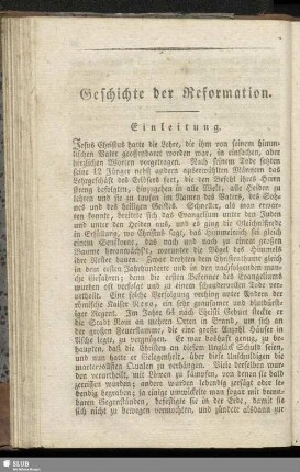Geschichte der Reformation