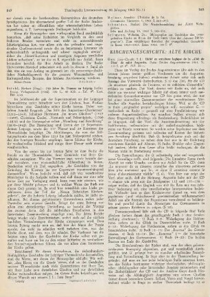 848-849 [Rezension] Guy, Jean-Claude, Unité et structure logique de la 'Cité de Dieu' de saint Augustin