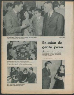 Reunión de gente joven