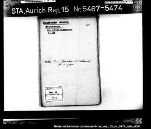 Hausierkonzessionen und -gesuche: Anton D. Brunken aus Wittmund, Kammerjäger