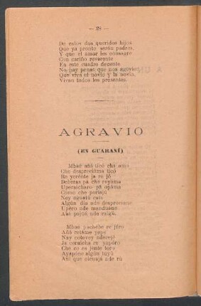 Agravio : (En guaraní)