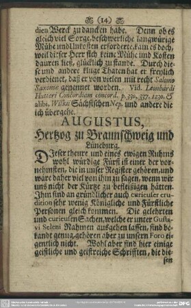 Augustus, Hertzog zu Braunschweig und Lüneburg