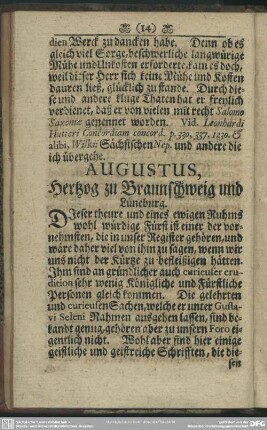 Augustus, Hertzog zu Braunschweig und Lüneburg