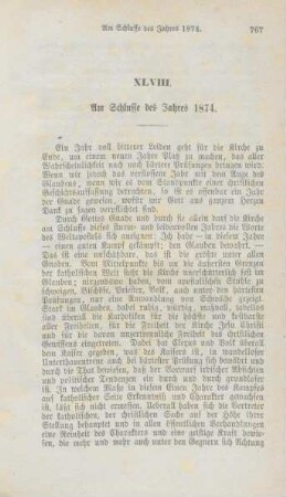 767-768 Am Schlusse des Jahres 1874