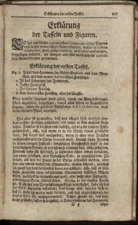 Erklaerung der Taffeln und Figuren