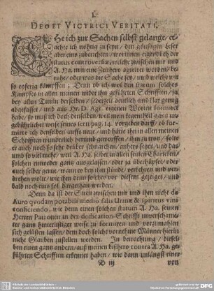 DEO ET VICTRICI VERITATI.