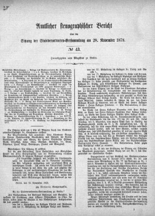 No 43, 28. November 1878