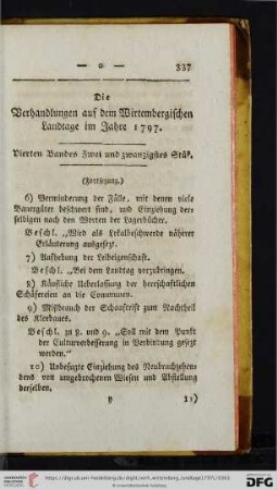 Vierten Bandes Zwei und zwanzigstes Stuek.