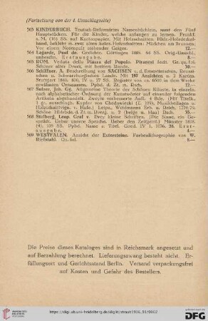 Fortsetzung von der 4. Umschlagseite (Nr. 563-569)