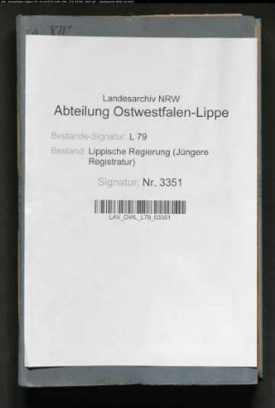 Kommunalwegebau im Amt Hohenhausen - Generalia -, Band 14