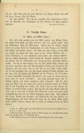 III. Deutsche Sagen