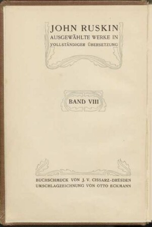 Bd. 8 = Bd. 1: Steine von Venedig