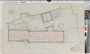 Münster (Münster) Behördenhaus Alter Steinweg Entwurf Lageplan 1956 1 : 100 58 x 96 Pause Staatsneubauleitung Münster Regierung Münster Nr. 34081
