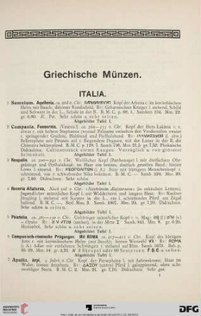 Griechische Münzen (Nr. 1-666)