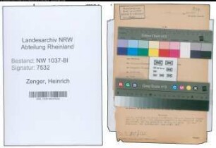 Entnazifizierung Heinrich Zenger , geb. 31.08.1898 (Steiger)