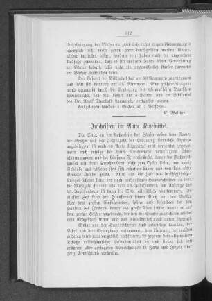 Inschriften im Amte Ritzebüttel.