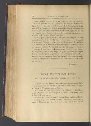 Double mouton d'or inédit