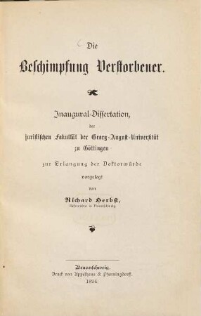 Die Beschimpfung Verstorbener