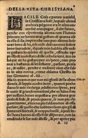 Opera divina della christiana vita