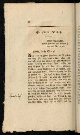 50-64, Sechster - Siebenter Brief.