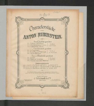 No. 7: 3 morceaux : pour piano & violon ; (Characterstücke) ; op. 11