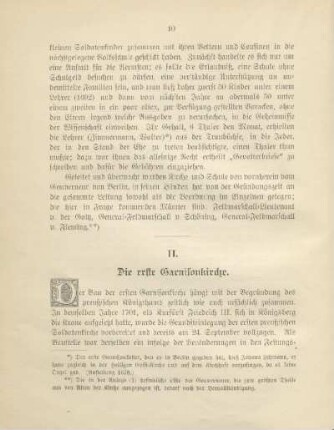 II. Die erste Garnisonkirche