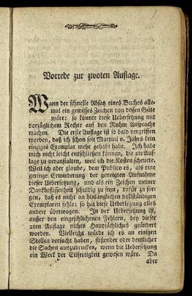 Vorrede zur zwoten Auflage.