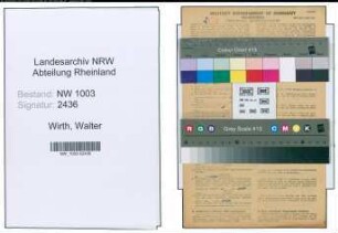 Entnazifizierung Walter Wirth , geb. 08.03.1906 (Postarbeiter)