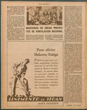 Necesidad de crear pretextos de vinculación nacional