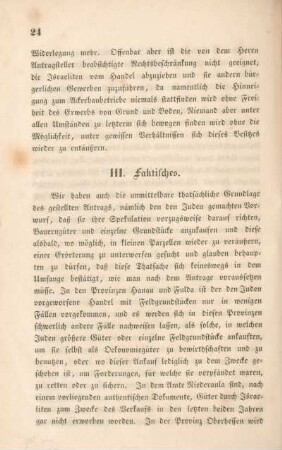 III. Faktisches.