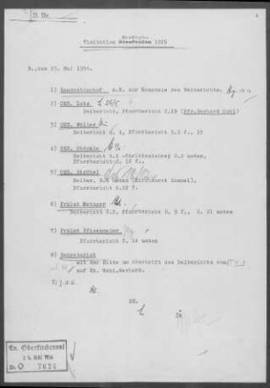 Brettheim-Hilgartshausen: Visitationsbericht mit Pfarrbericht 1955