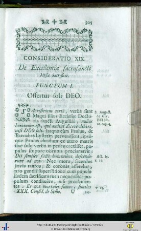 Consideratio XIX - XXI