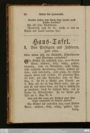 Haus-Tafel.
