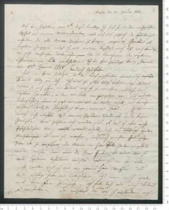 Brief von Adelbert von Chamisso an Friedrich de La Motte- Fouqué