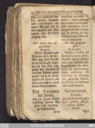 Das Sacrament des Altars, wie ein Haus-Vater dasselbige seinem Gesinde aufs einfältigste fürhalten soll.