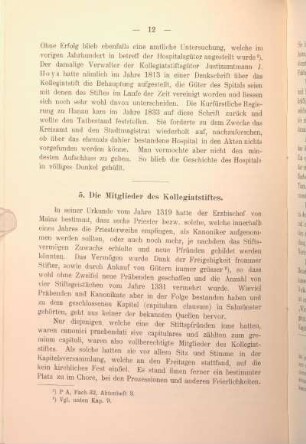 5. Die Mitglieder des Kollegiatstiftes.